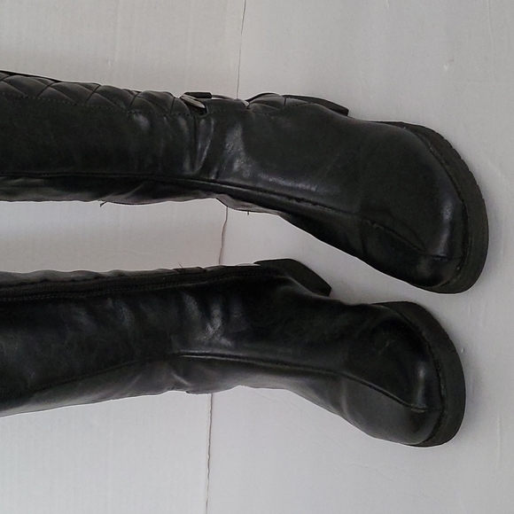 Life Sdride Women's black Faux leather wide Calf boots Size; 5M - Picture 6 of 10